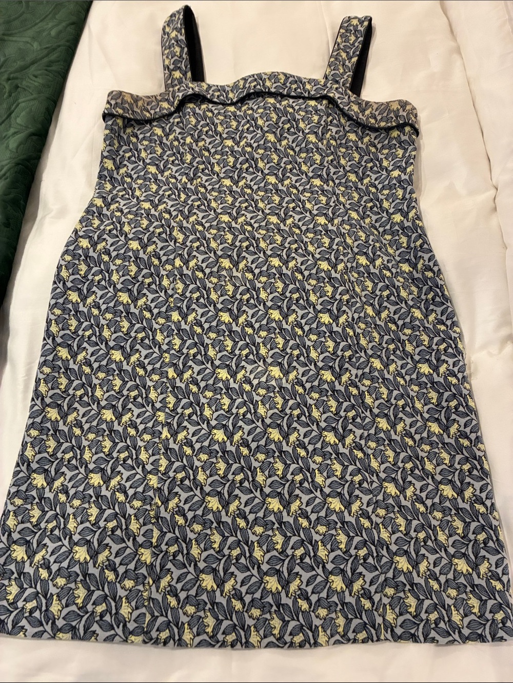 Tristan Navy, Gray and Yellow Floral Mini Dress